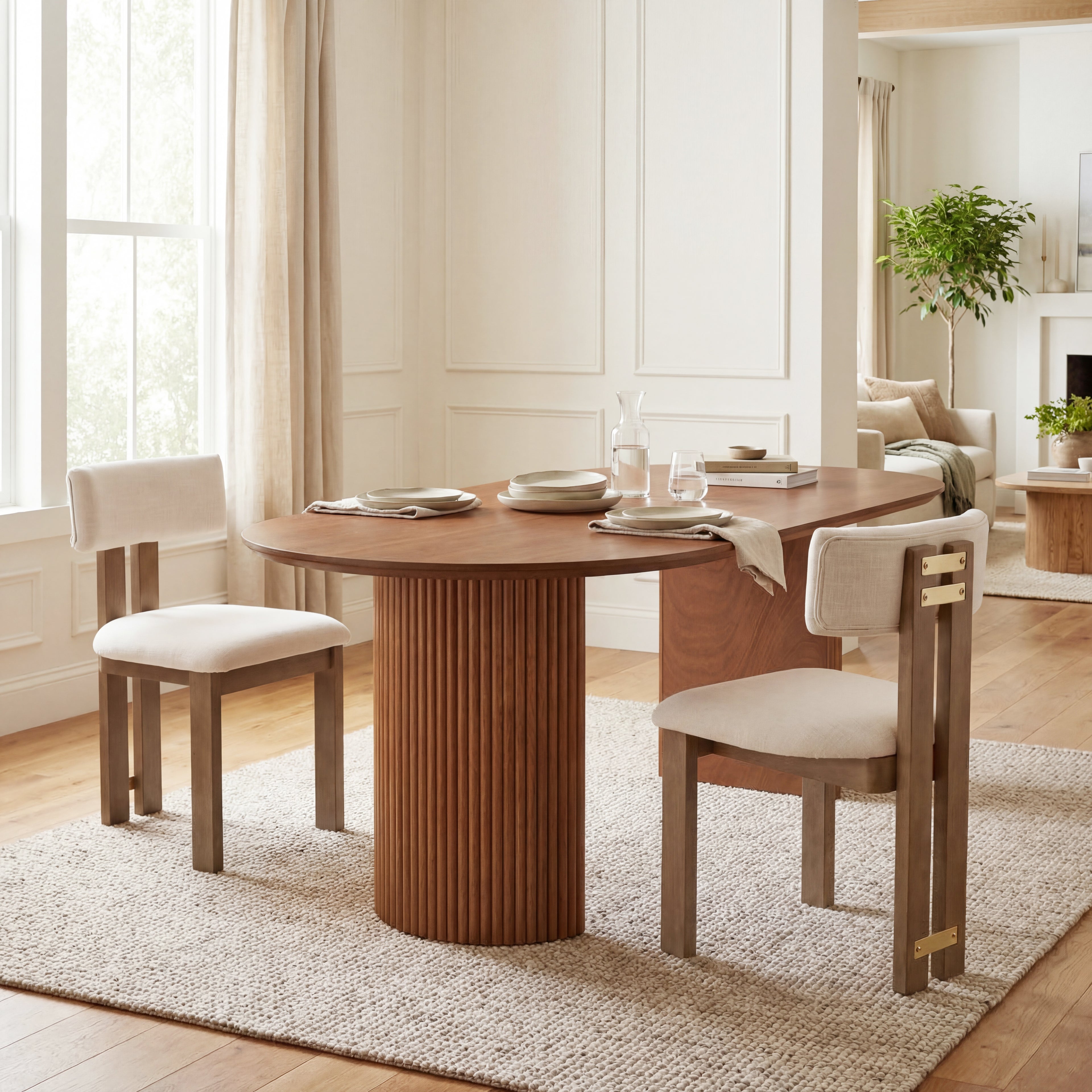 Griid Upholstered Dining Chairs (Set of 2)