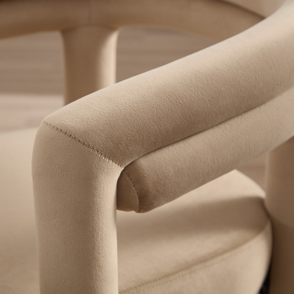 Lara Dining Chair Upholstered Armchair with Back