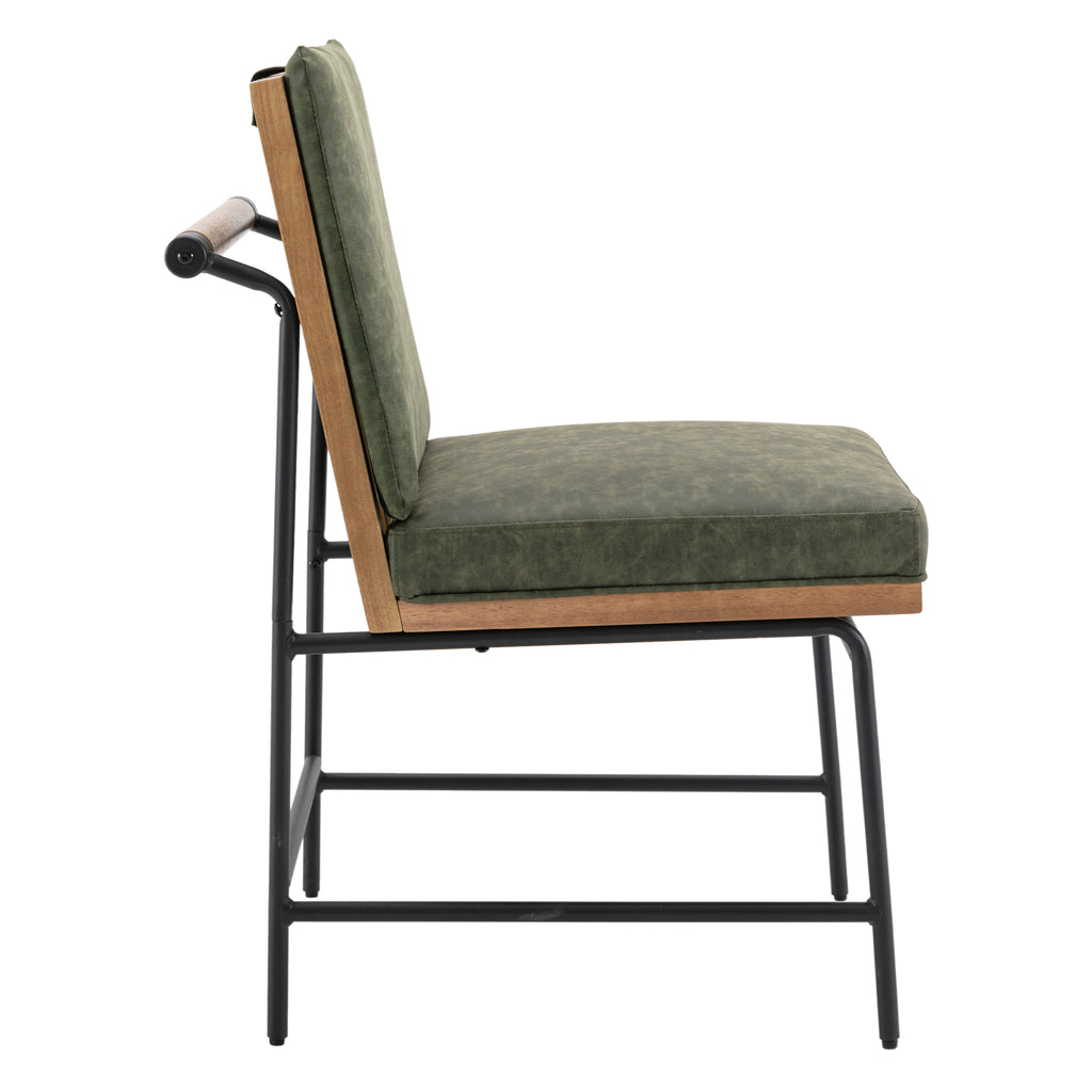 Ramsey Modern Industrial Dining Chairs (Set of 2)