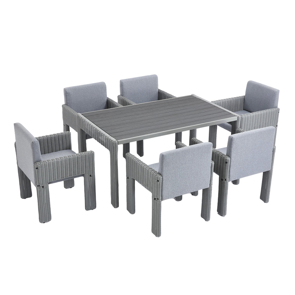Relen Rattan Dining Set For 6 People