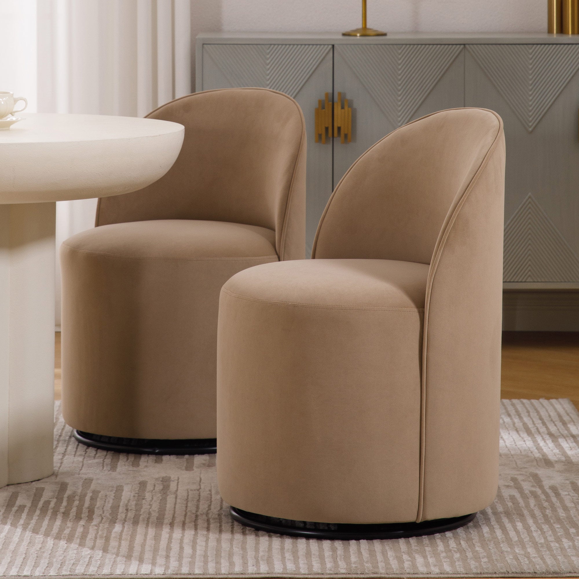Ryan Modern Upholstered Swivel Dining Chair
