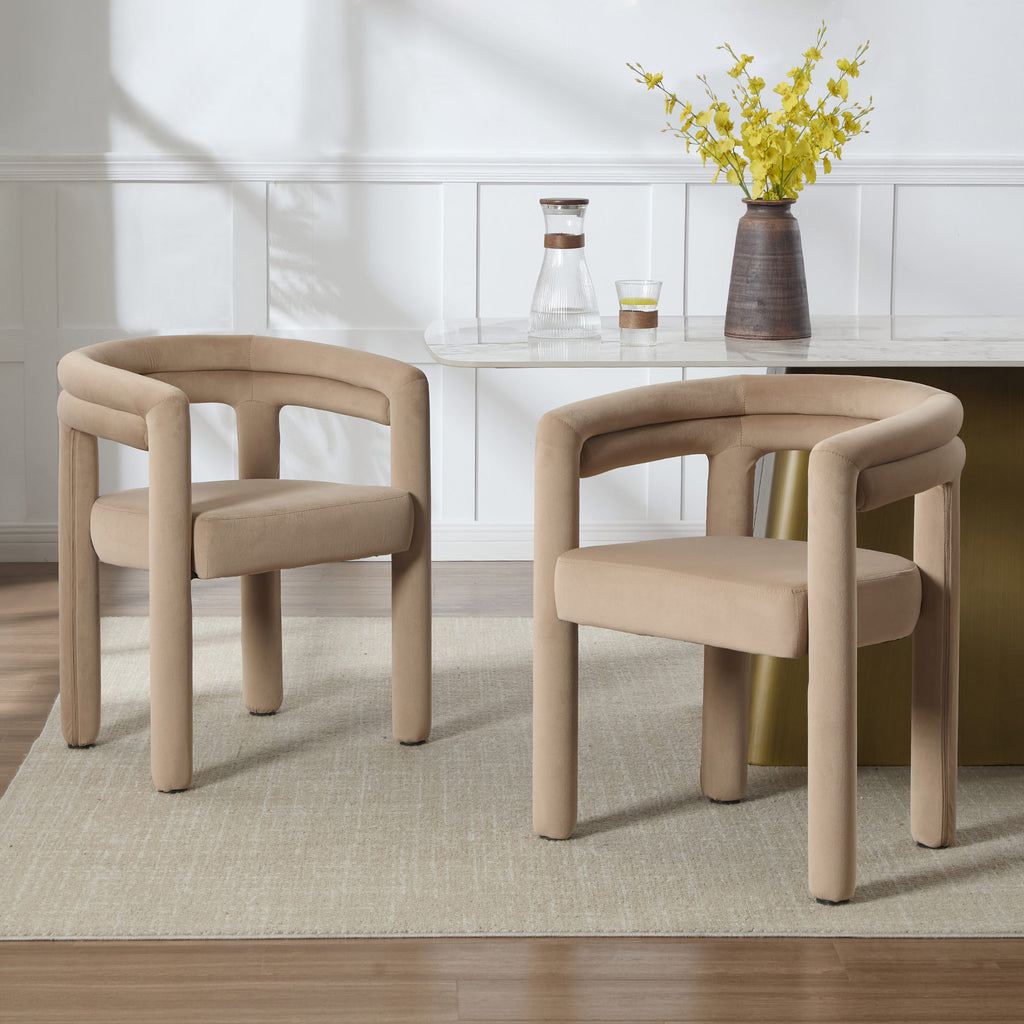 Lara Dining Chair Upholstered Armchair with Back