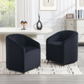 Troy Modern Velvet Rolling Dining Chair
