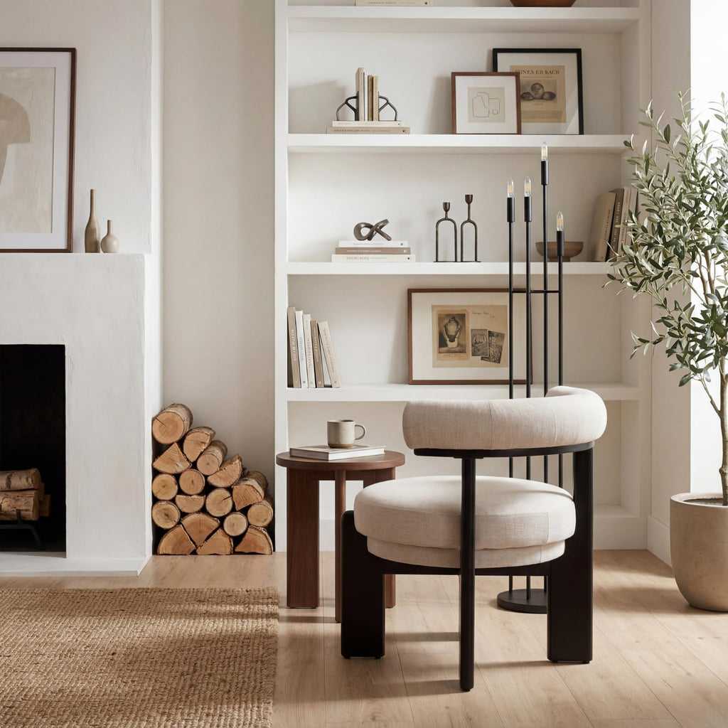 Dawson Modern Geometric Accent Chair & Ottoman Set
