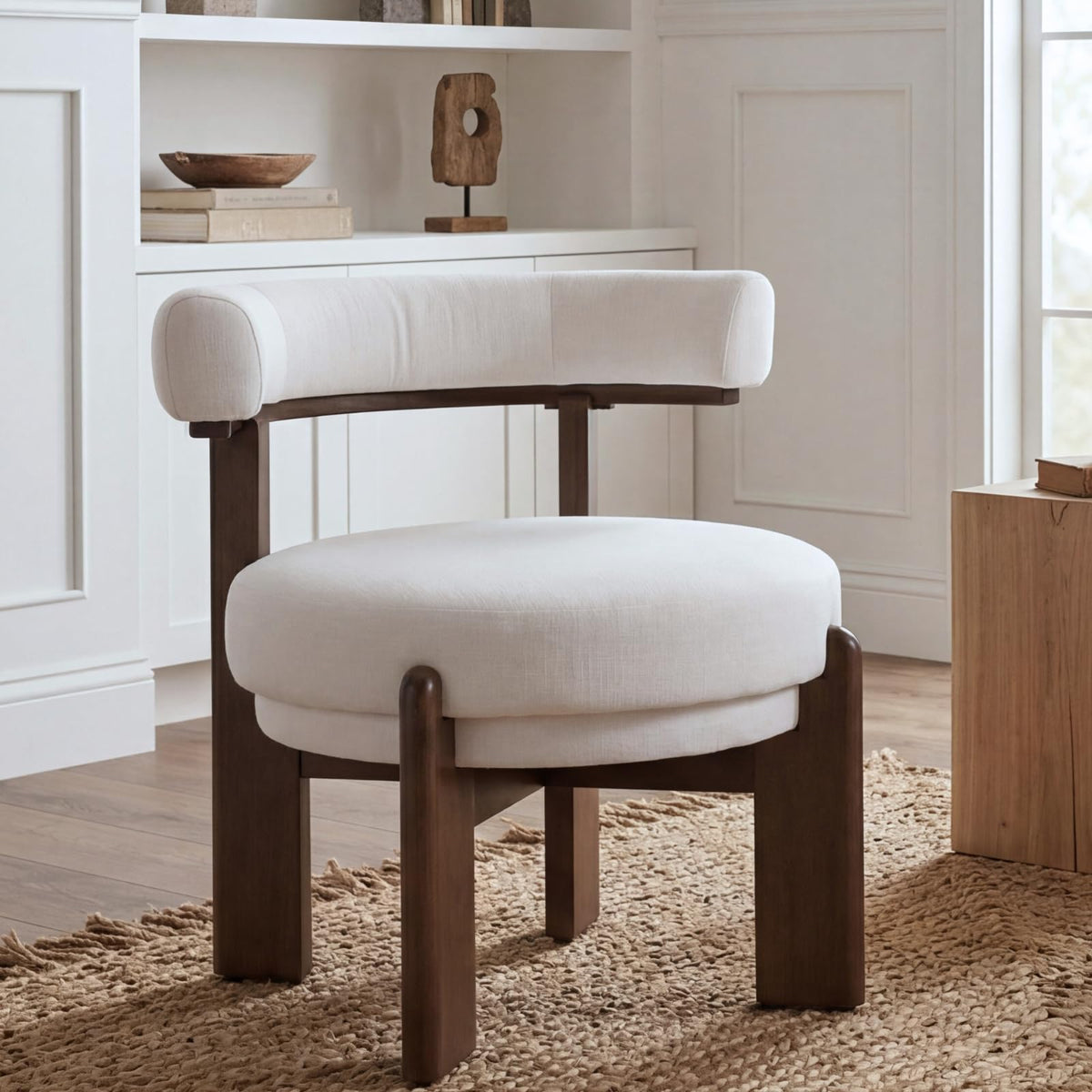 Dawson Modern Geometric Accent Chair & Ottoman Set