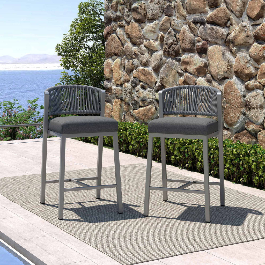 Lowel Aluminum Counter Stool (Set of 2)