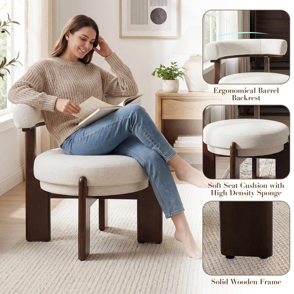 Dawson Modern Geometric Accent Chair & Ottoman Set