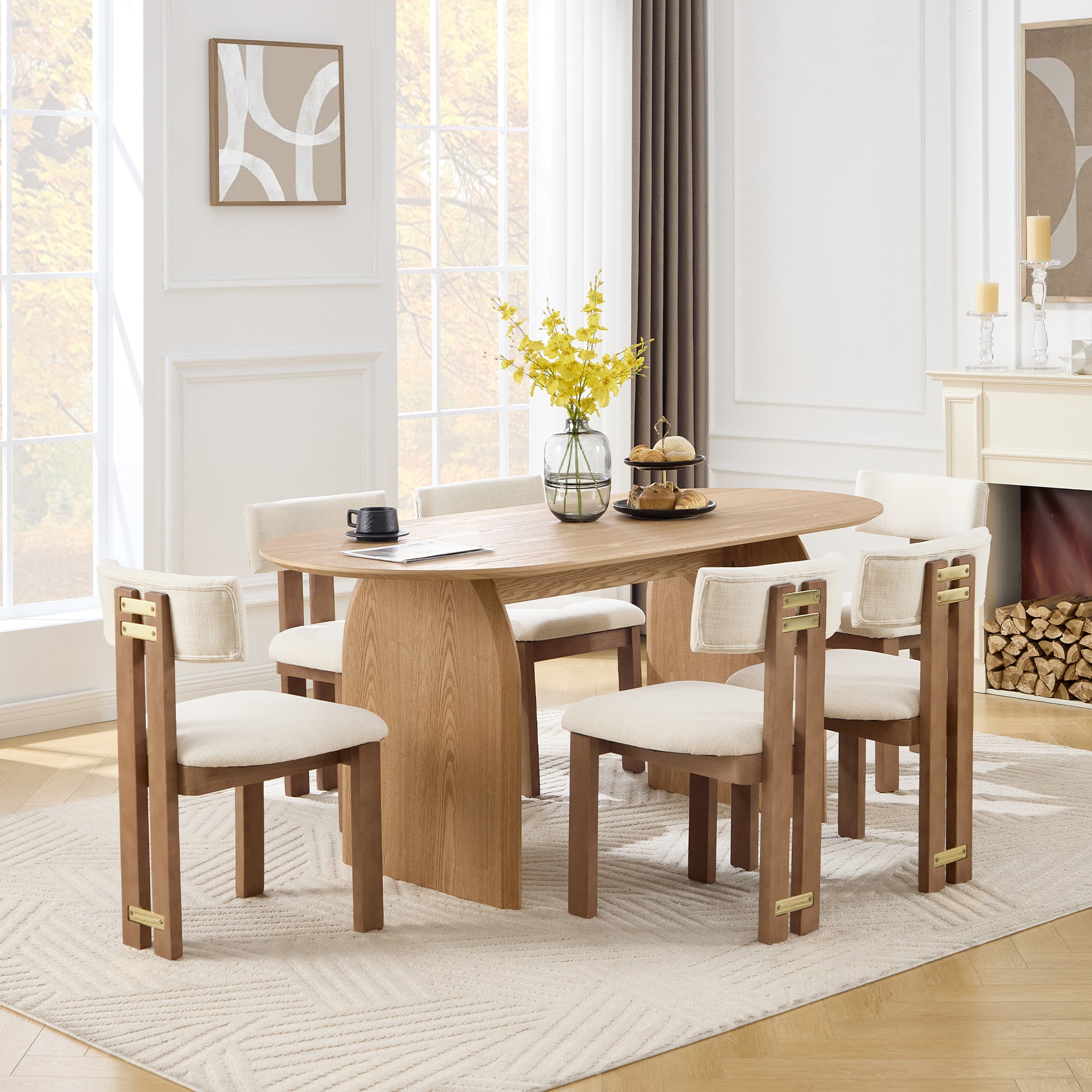 Fran Oval Dining Table 71"