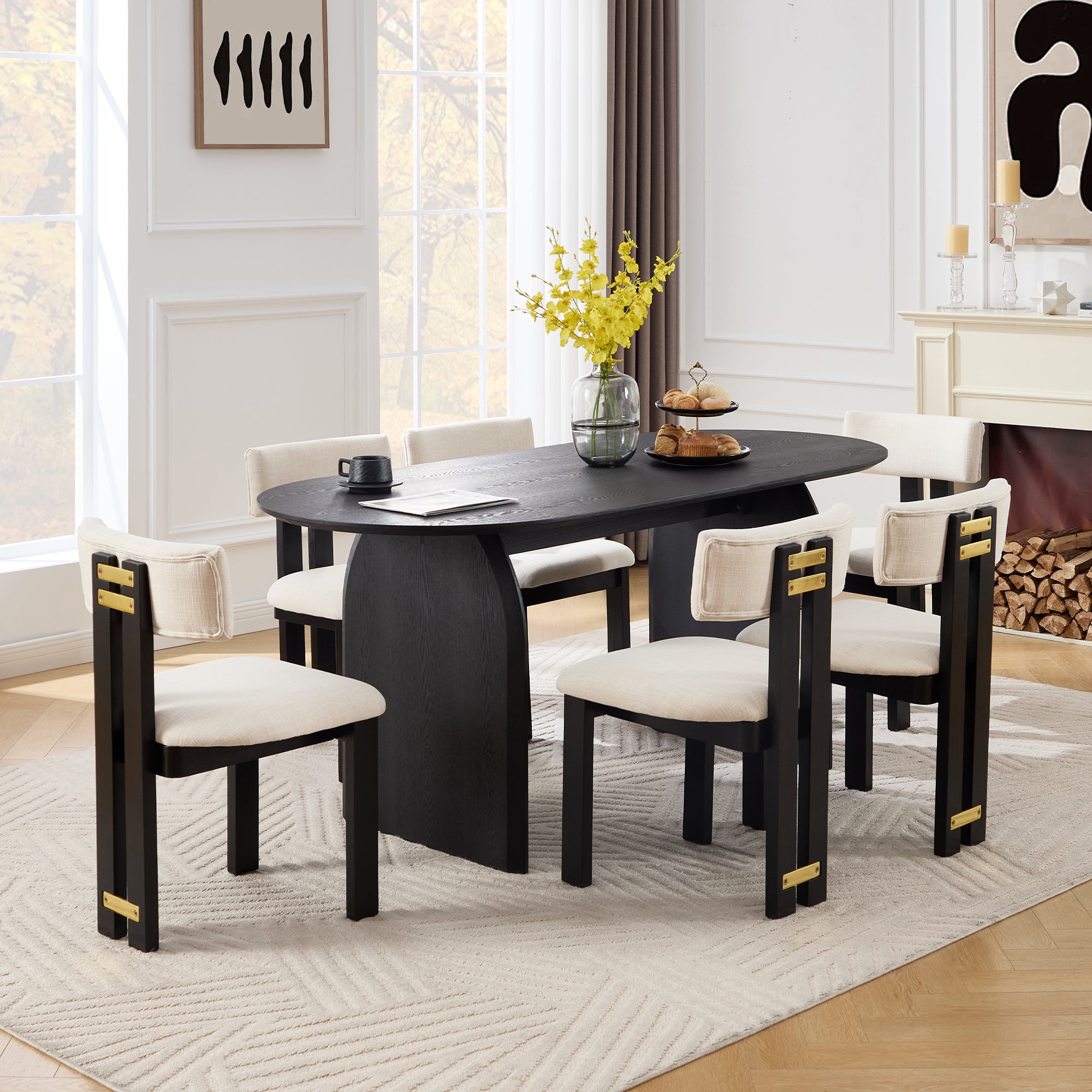 Griid Upholstered Dining Chairs (Set of 2)