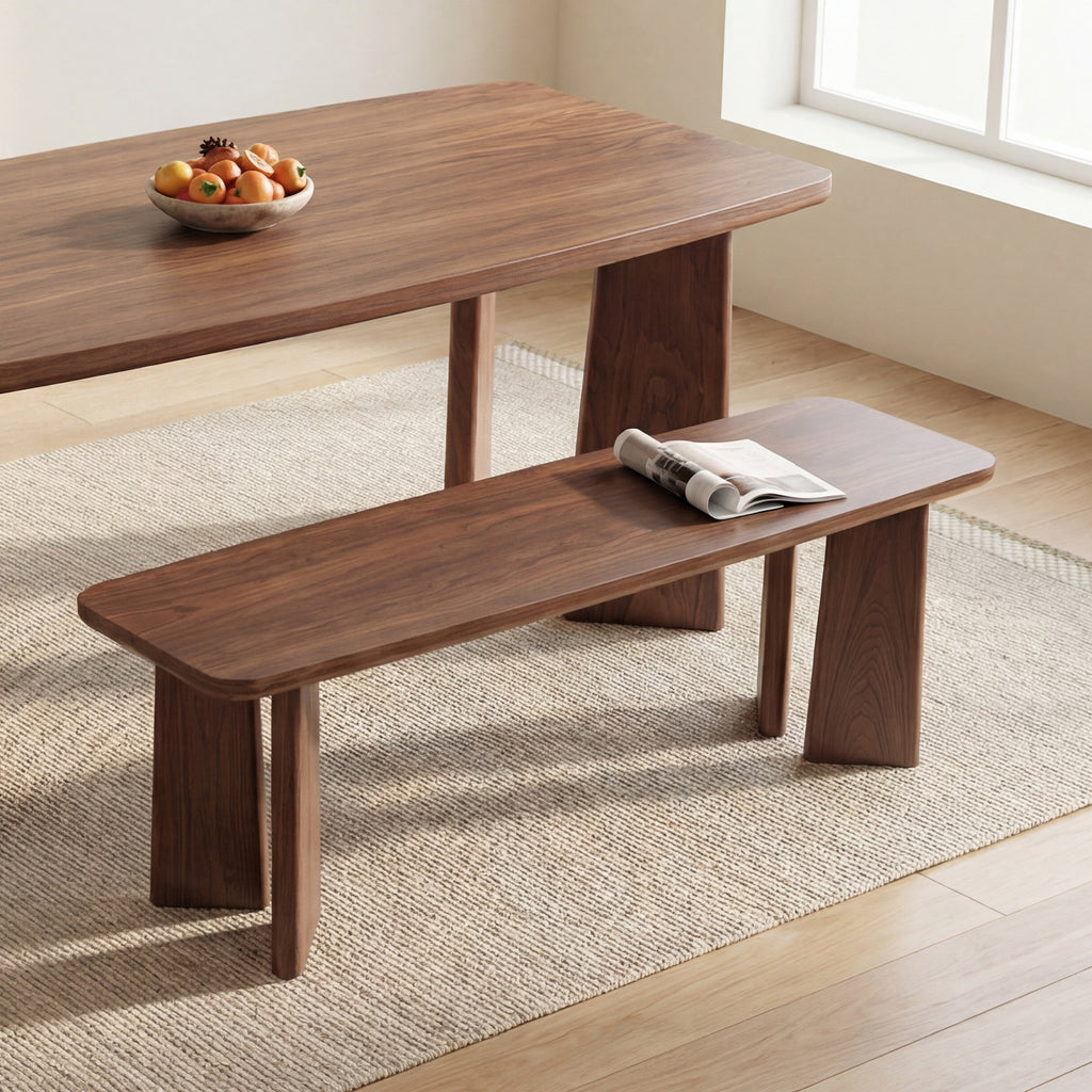 Humber Rectangle Mid-Century Modern Dining Bench