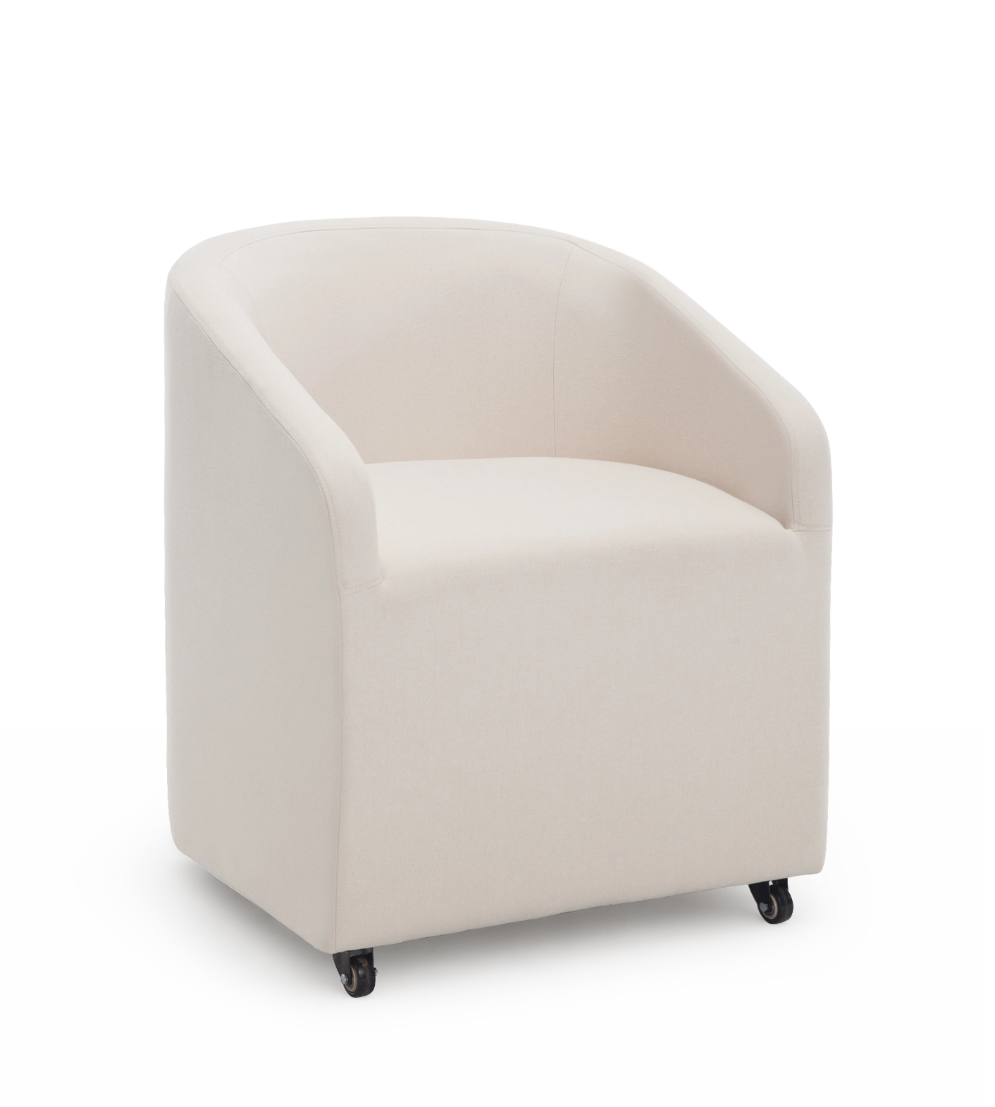 Troy Modern Velvet Rolling Dining Chair