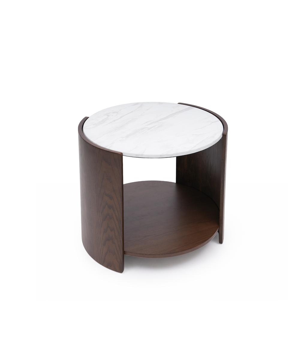 Gia Cultured Marble Side Table