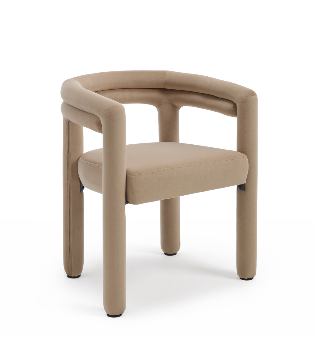 Lara Dining Chair Upholstered Armchair with Back