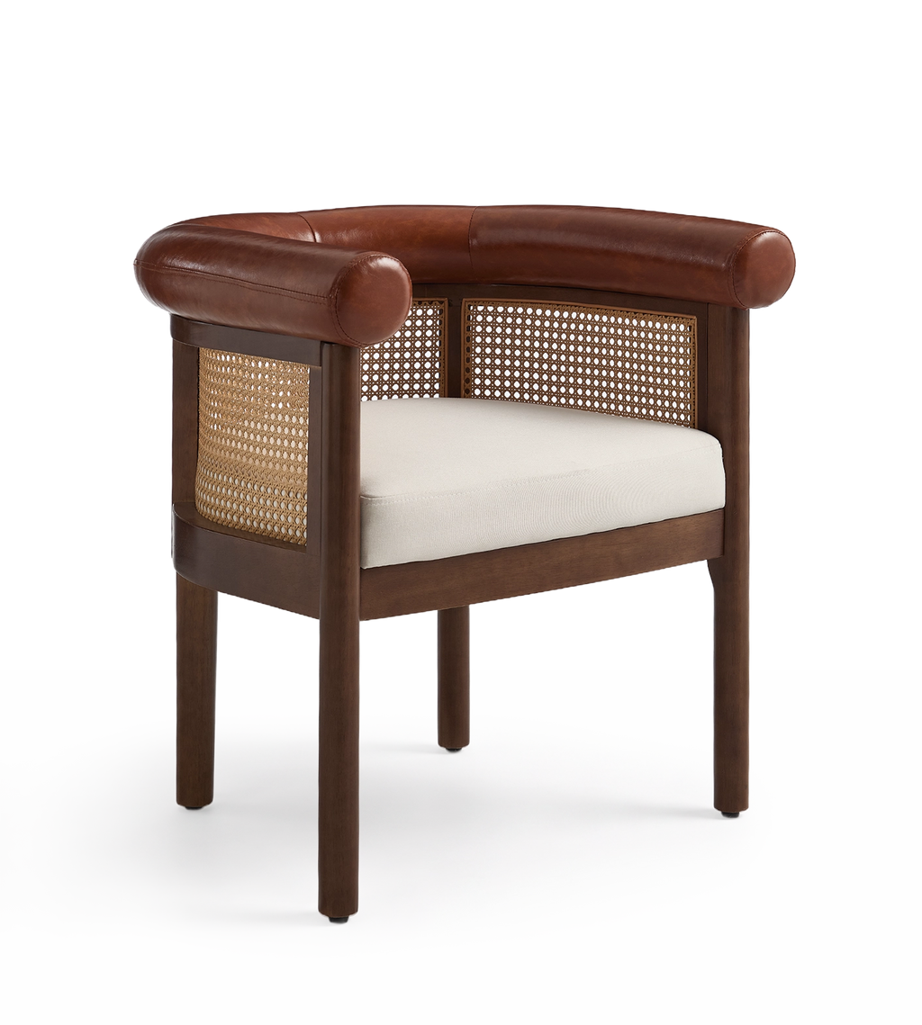Richard Mid-Century Modern Cane Dining Chair