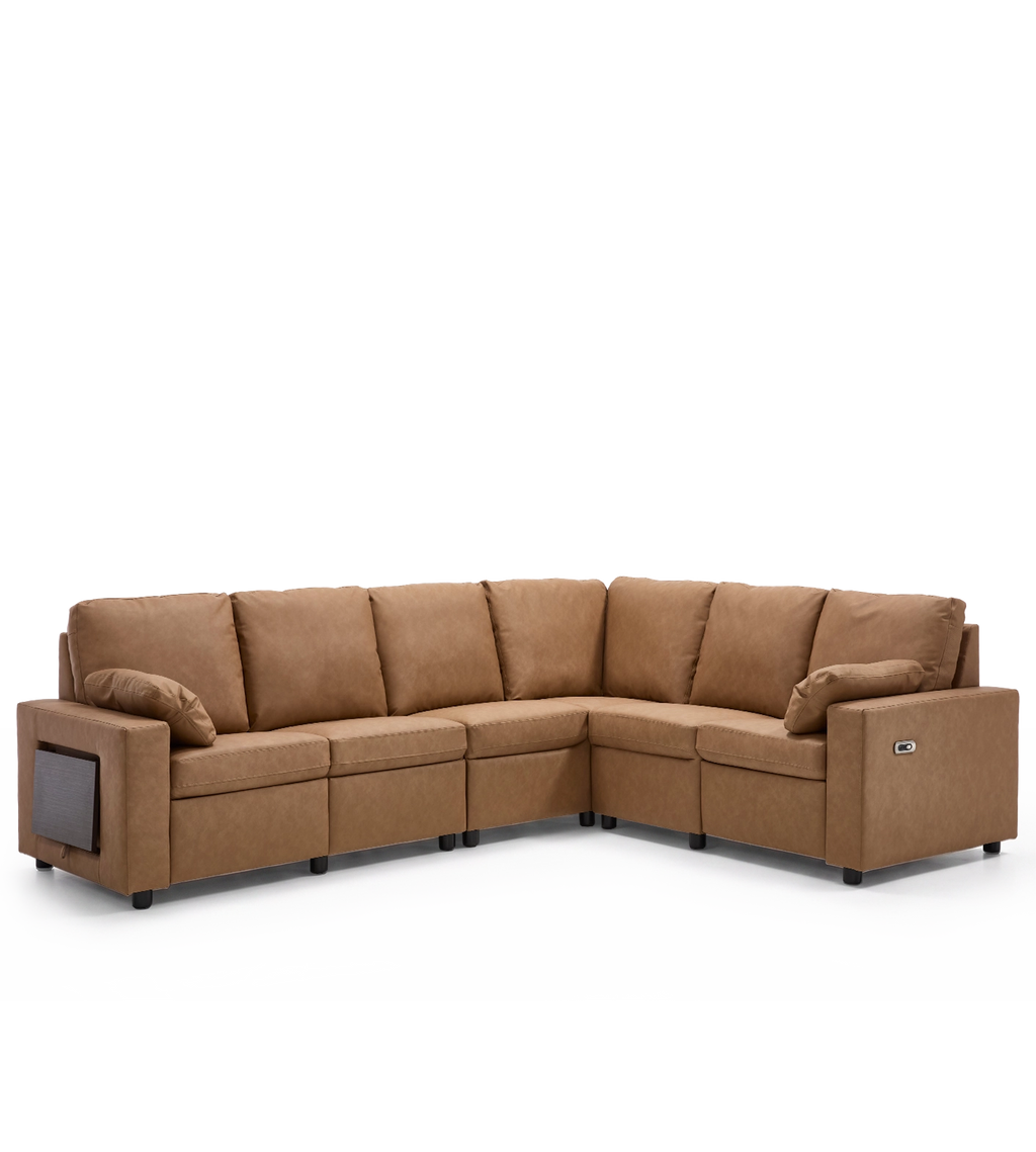 Levi Wall Hugger Reclining Sectional Sofa with Storage