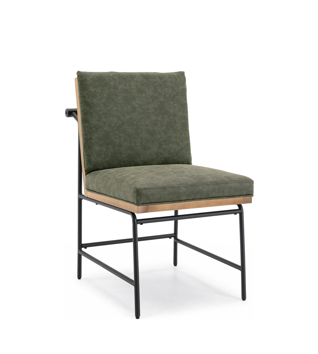 Ramsey Modern Industrial Dining Chairs (Set of 2)