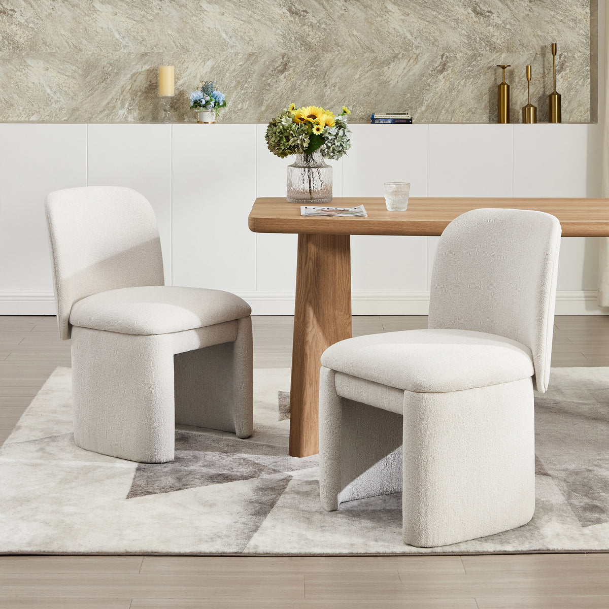 Haven Modern Upholstered Dining Chairs (Set of 2)