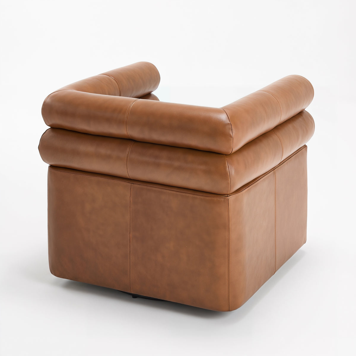 Asher Genuine Leather Swivel Lounge Chair