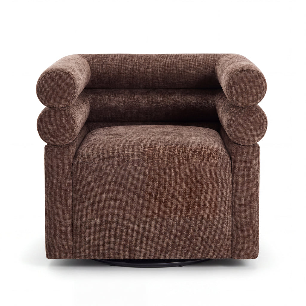 Asher Genuine Leather Swivel Lounge Chair