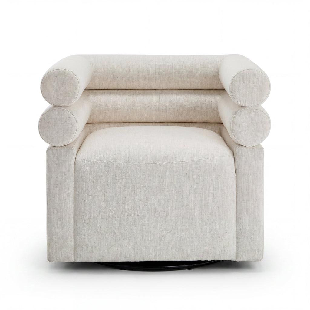 Asher Genuine Leather Swivel Lounge Chair