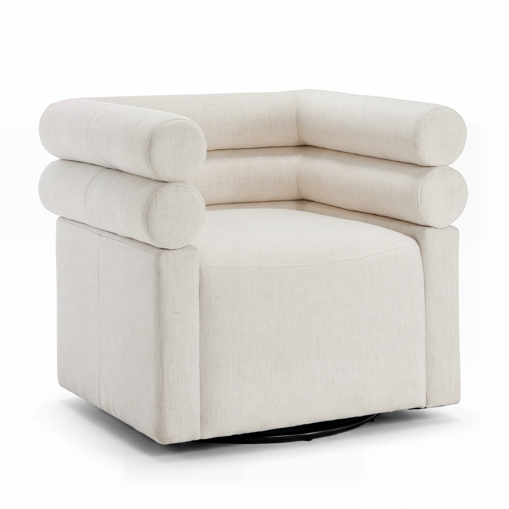 Asher Genuine Leather Swivel Lounge Chair
