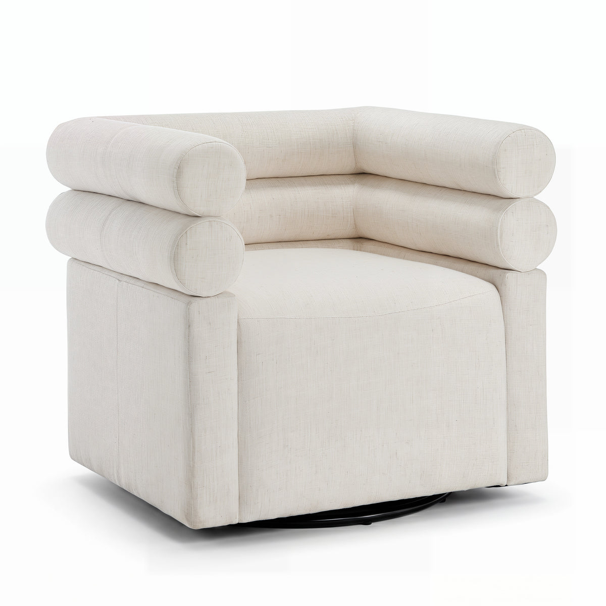 Asher Genuine Leather Swivel Lounge Chair
