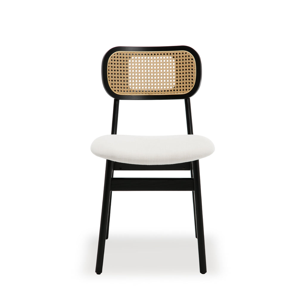 Eric Mid-Century Modern Cane Dining Chairs (Set of 2)