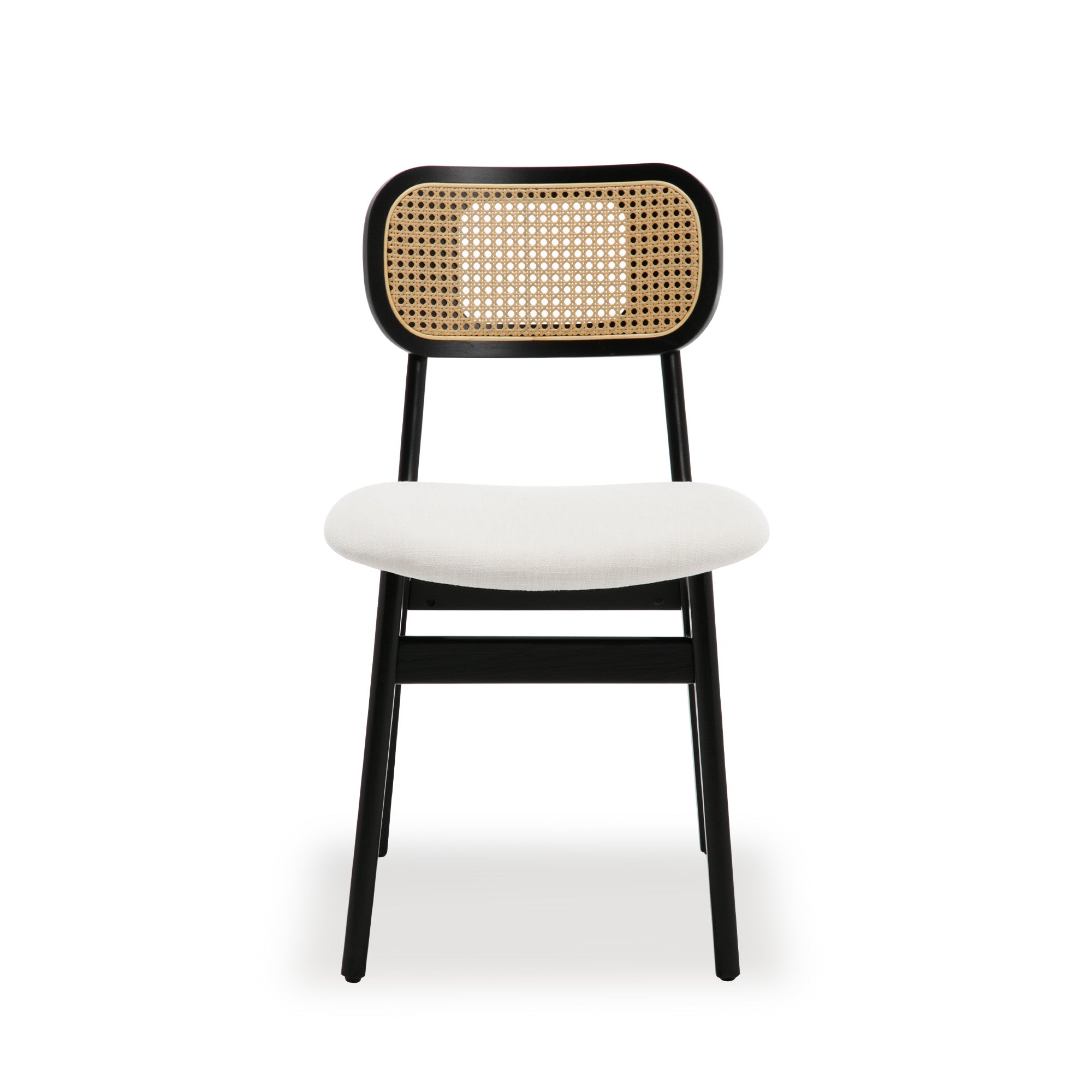 Eric Mid-Century Modern Cane Dining Chairs (Set of 2)
