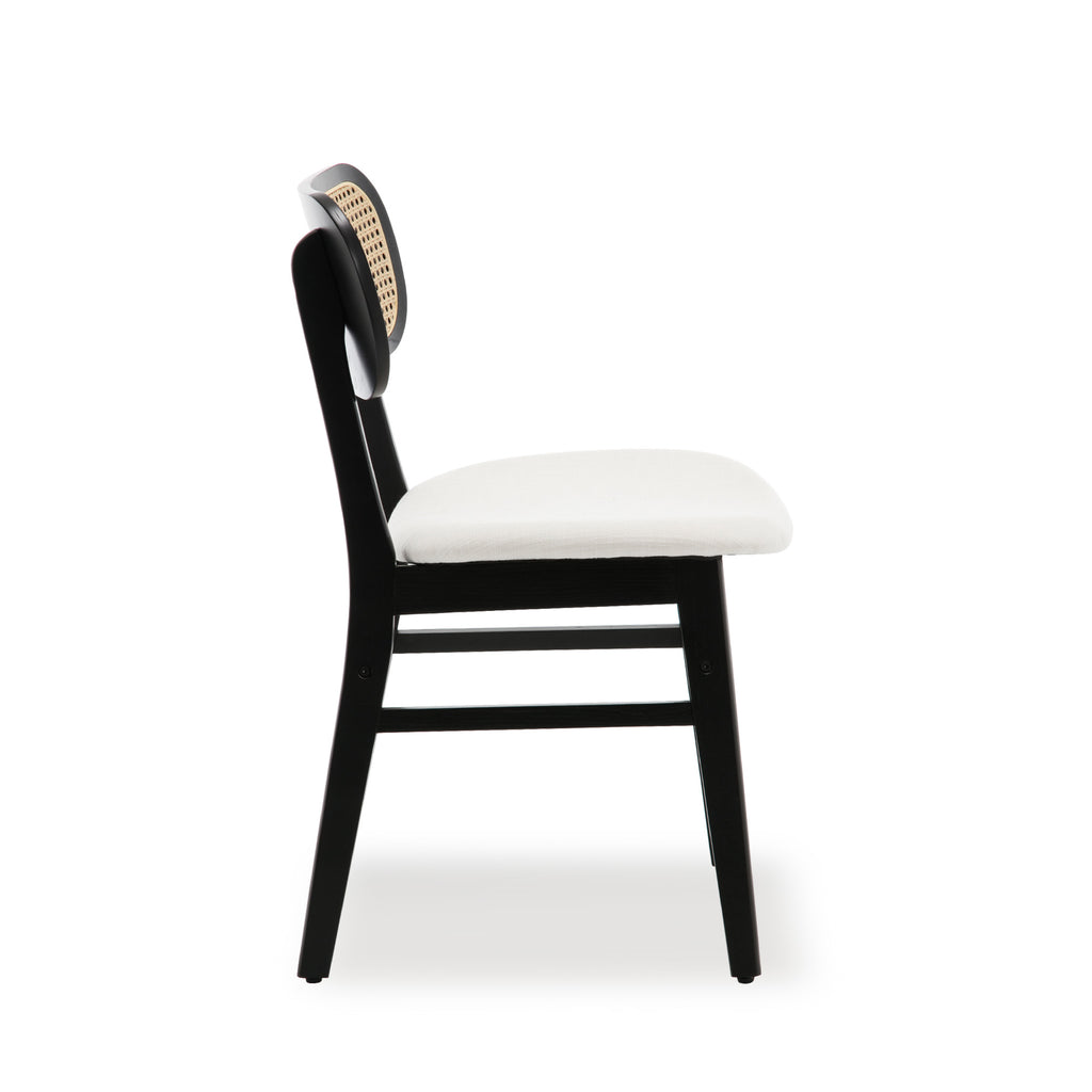 Eric Mid-Century Modern Cane Dining Chairs (Set of 2)