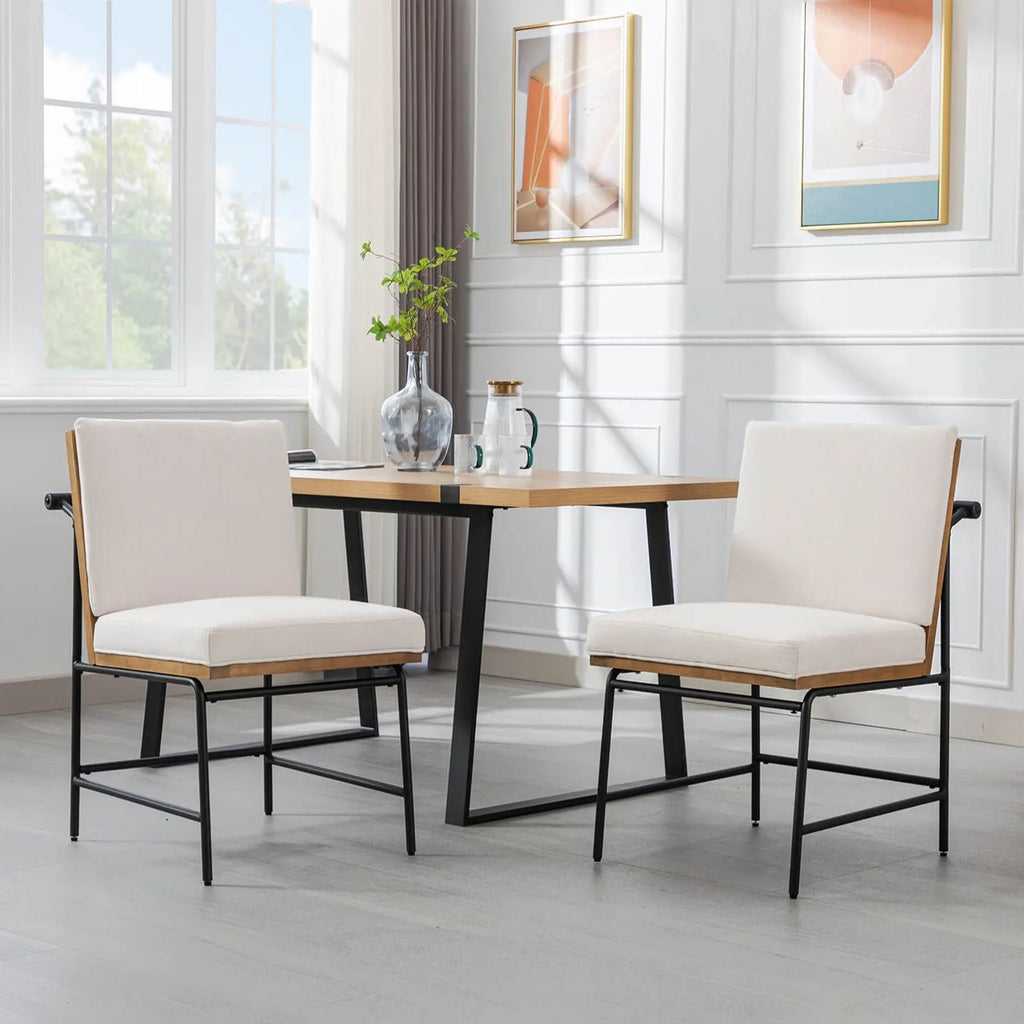 Ramsey Modern Industrial Dining Chairs (Set of 2)