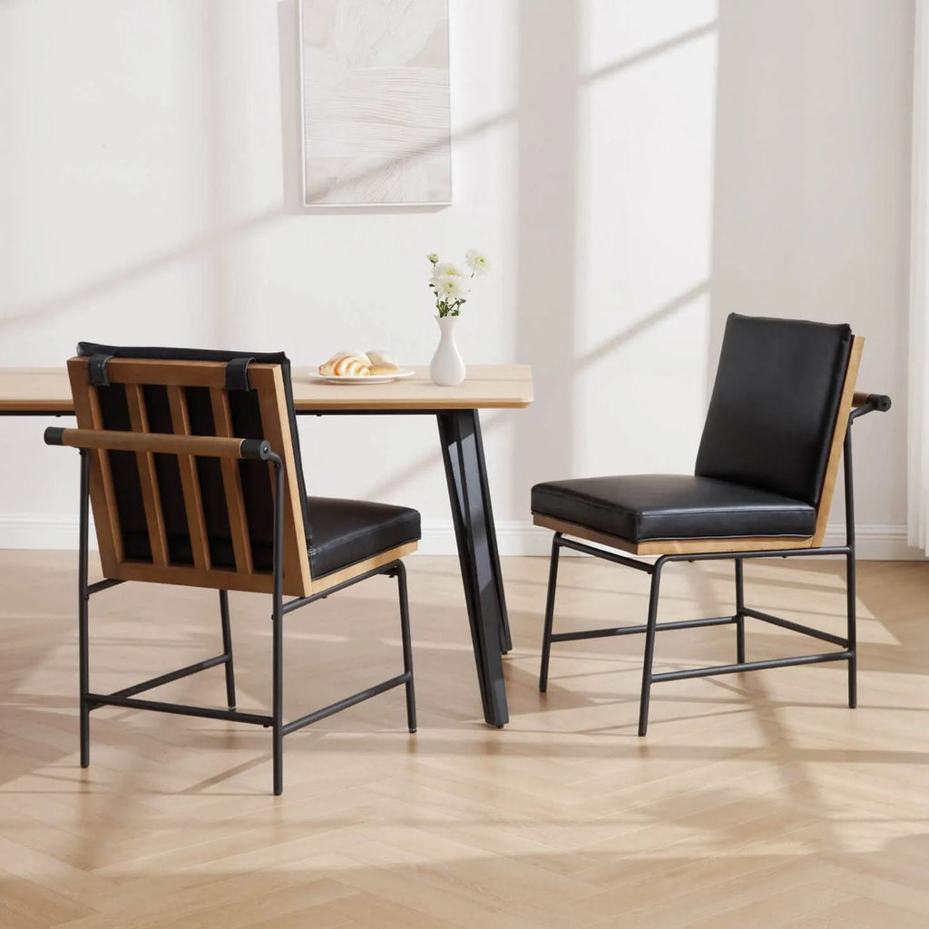 Ramsey Modern Industrial Dining Chairs (Set of 2)