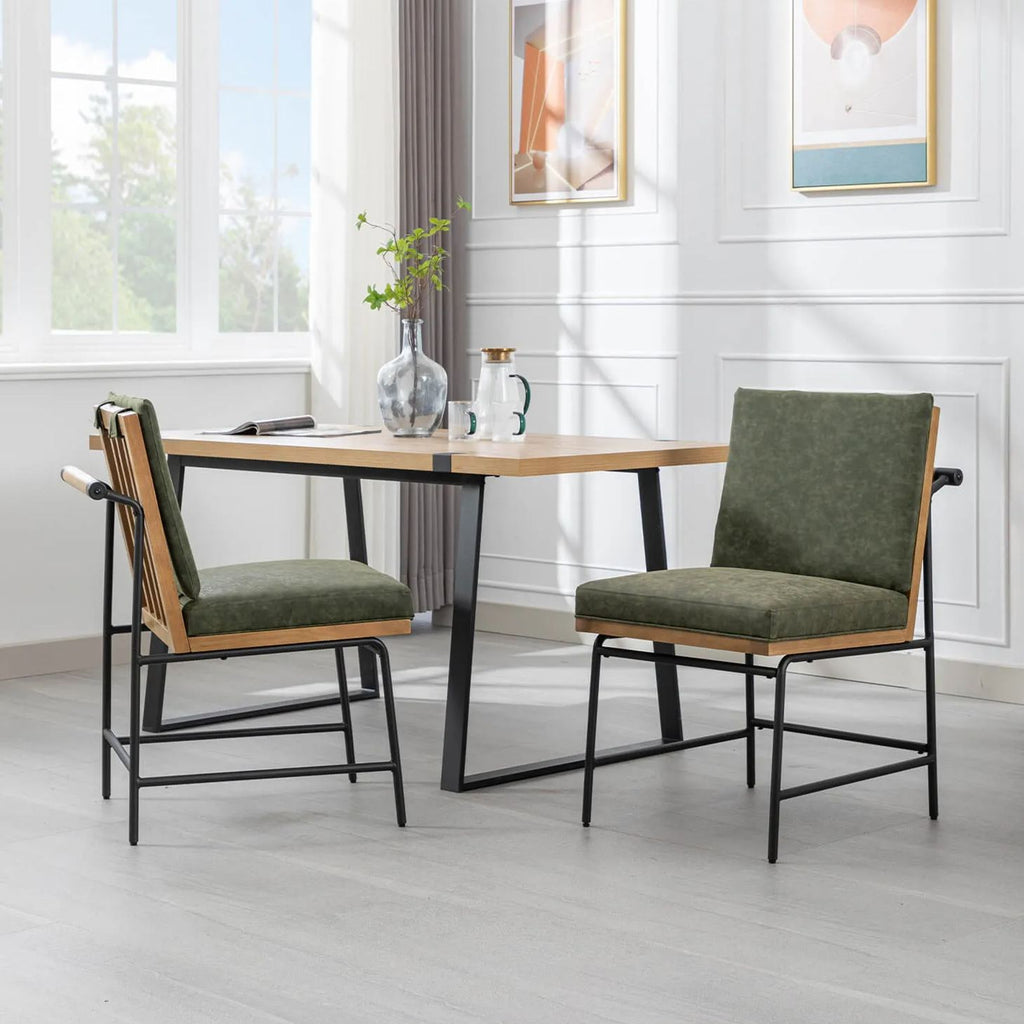 Ramsey Modern Industrial Dining Chairs (Set of 2)