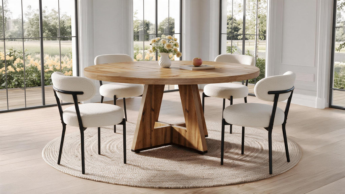 Fabi 47 Round Table + 4 Sarah Chairs