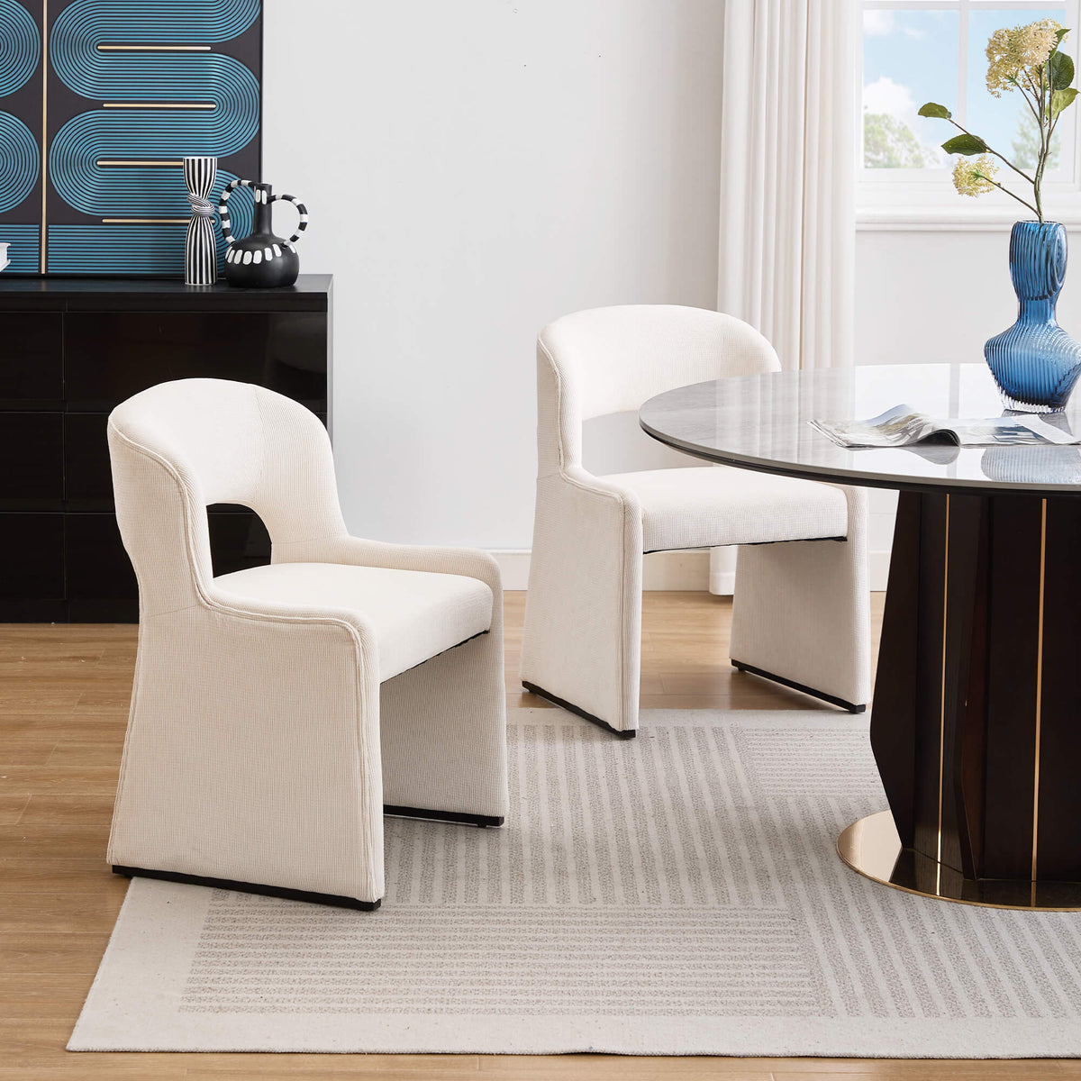 Kody Modern Armless Dining Chairs (Set of 2)